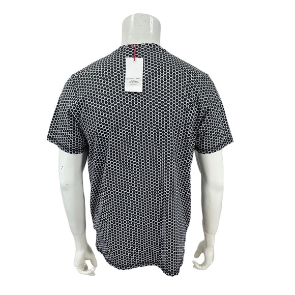 International Report Essentials Black White Geometric Crewneck T-shirt Mens XL - Picture 9 of 11